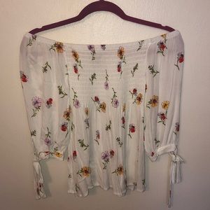 Off the shoulder floral shirt (never worn!)